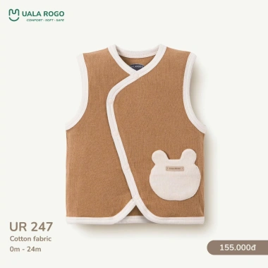 Áo Gile Nỉ Uala 0-24 tháng 3-14kg - Đồ ấm áp, dễ thương cho bé yêu