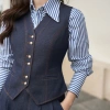 Áo gile nữ HAGOO cởi đôi khuy kim loại sang trọng, mặc đi làm, đi chơi, giảm 20% 6