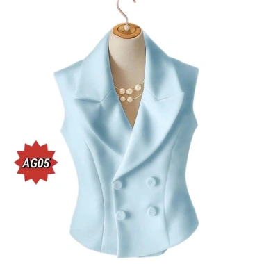 Áo Gile Nữ Vest cổ chữ V sang trọng, form ôm tôn dáng, che khuyết điểm thời thượng