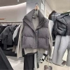 Áo gile phao unisex màu xám cổ đứng, túi dọc, hiện đại trẻ trung - 324.000đ 3