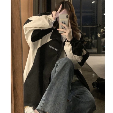 Áo gió hai lớp Unisex màu tương phản - Chống nắng mát mẻ, chất lượng cao, 173.250₫