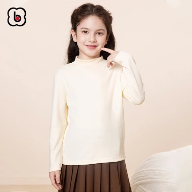 Áo giữ nhiệt bé gái BabyloveGO thu đông dài tay cao cổ 3 phân, ấm áp, giá 109k