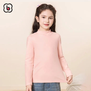 Áo giữ nhiệt bé gái BabyloveGO thu đông dài tay cao cổ 3 phân, ấm áp, giá 109k