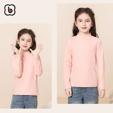 Áo giữ nhiệt bé gái BabyloveGO thu đông dài tay cao cổ 3 phân, ấm áp, giá 109k