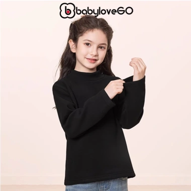 Áo giữ nhiệt bé gái BabyloveGO Ultra Warm dài tay cao cổ, co giãn, ấm áp, 109.000đ