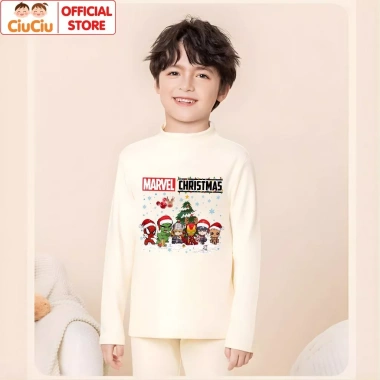 Áo Giữ Nhiệt Bé Trai Marvel Giáng Sinh CIUCIU KID Vải Zip Lông Co Dãn Siêu Anh Hùng 119k 5