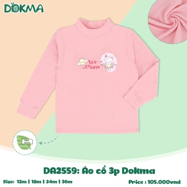 Áo giữ nhiệt cổ 3 phân Dokma mềm mịn cho bé 8-13kg 6-36M - Giá ưu đãi 99.000đ