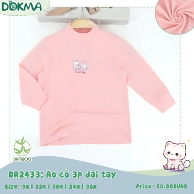 Áo giữ nhiệt cổ 3 phân Dokma mềm mịn cho bé 8-13kg 6-36M - Giá ưu đãi 99.000đ
