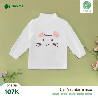 Áo giữ nhiệt cổ 3 phân Dokma mềm mịn cho bé 8-13kg 6-36M - Giá ưu đãi 99.000đ