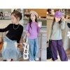 Áo giữ nhiệt cotton cổ 3 phân co giãn 4 chiều bé gái 11-33kg - Giá chỉ 95.000đ
