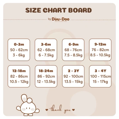 Áo giữ nhiệt cotton thêu thỏ Dou Doo 12m-4Y (10.5-17kg) - Giá ưu đãi 71.000