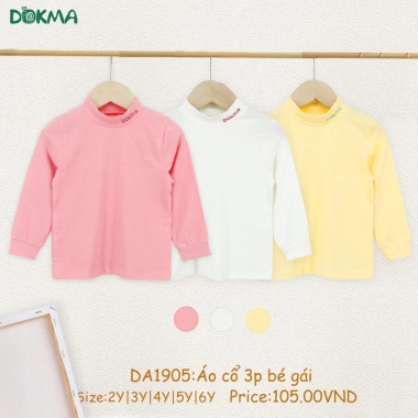 Áo giữ nhiệt Dokma cổ 3 phân cho bé 2-6 tuổi 11-21kg giá ưu đãi 105.000 VND