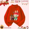Áo Giữ Nhiệt Labubu Noel Giáng Sinh Cho Bé Trai/Gái - Vải Zip Mềm Ấm CIUCIU KID
