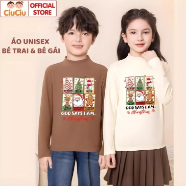 Áo giữ nhiệt Noel Giáng Sinh cho bé trai gái CIUCIU KID vải zip lông mềm co dãn 9 Áo giữ nhiệt Noel Giáng Sinh cho bé trai gái CIUCIU KID vải zip lông mềm co dãn 9