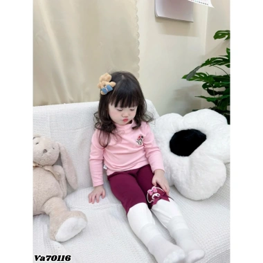 Áo giữ nhiệt thu đông bé gái cổ 3p basic, chất zip lông mềm mịn 7-27kg Tini Kids đồng giá 39k, chỉ 164k