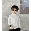Áo giữ nhiệt trơn cổ 3 phân Beemo cotton mềm mại cho bé trai 8-23kg, đi học, chơi - 85.000₫
