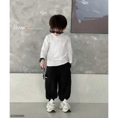 Áo giữ nhiệt trơn cổ 3 phân Beemo cotton mềm mại cho bé trai 8-23kg, đi học, chơi - 85.000₫ 4