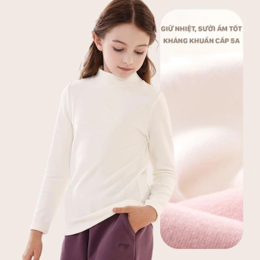 Áo giữ nhiệt Ultra Warm BabyloveGO - Thu đông dài tay cao cổ ấm áp, thoáng khí, giá ưu đãi