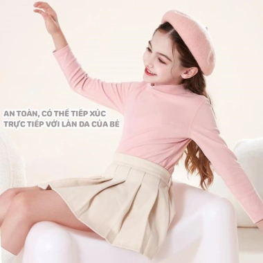 Áo giữ nhiệt Ultra Warm BabyloveGO - Thu đông dài tay cao cổ ấm áp, thoáng khí, giá ưu đãi