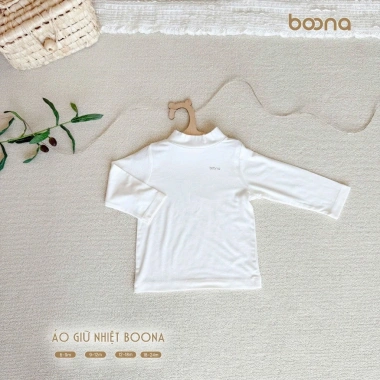 Áo giữ nhiệt vải Petit cổ 3 phân bo, mềm mại co giãn, siêu ấm áp, áo thu đông cho bé 6‑18 tháng - chỉ 60.200₫ 5