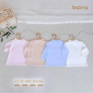 Áo giữ nhiệt vải Petit cổ 3 phân bo, mềm mại co giãn, siêu ấm áp, áo thu đông cho bé 6‑18 tháng - chỉ 60.200₫ 7