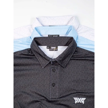 Áo Golf PXG họa tiết nhỏ 3 màu xanh trắng đen Thun lạnh thấm mồ hôi, không nhăn, co dãn 4 chiều, giá 350k 5