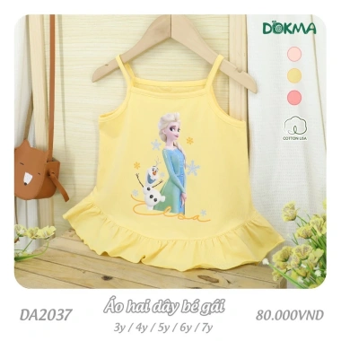 Áo Hai Dây Bé Gái Elsa Độc Đáo Dokma 13-25kg Phối Viền Bèo Giá Ưu Đãi 80.000 13 Áo Hai Dây Bé Gái Elsa Độc Đáo Dokma 13-25kg Phối Viền Bèo Giá Ưu Đãi 80.000 13