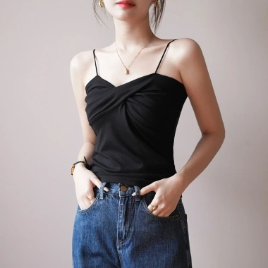Áo Hai Dây Cúp Ngực Xoắn Thiết Kế Đơn Giản, Tôn Đẹp Vòng 1 Giá 106.500 VND 10