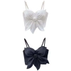 Áo hai dây NLINNI hoa hồng 3D Slim Fit corset crop top không tay đen - Giá 187.920đ 3