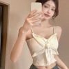 Áo hai dây NLINNI hoa hồng 3D Slim Fit corset crop top không tay đen - Giá 187.920đ 7