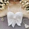 Áo hai dây NLINNI hoa hồng 3D Slim Fit corset crop top không tay đen - Giá 187.920đ 9
