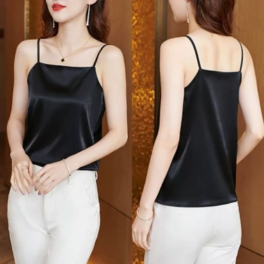 Áo hai dây nữ lụa satin mịn mát, thích hợp mặc trong áo blazer - Giá 138.999đ 2