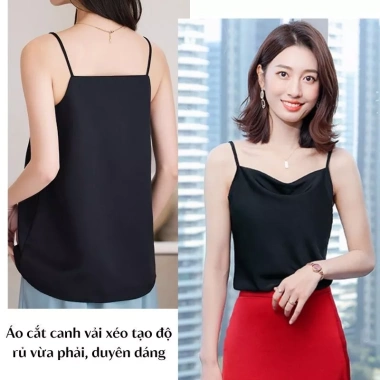 Áo hai dây nữ lụa satin mịn mát, thích hợp mặc trong áo blazer - Giá 138.999đ 8