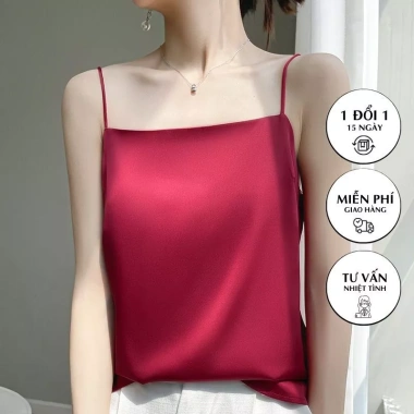 Áo hai dây nữ lụa satin mịn mát, thích hợp mặc trong áo blazer - Giá 138.999đ 10