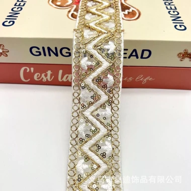 Áo Hanfu 5cm sóng rộng organza sequin thêu - phong dân tộc, giá ưu đãi 75.153 VND