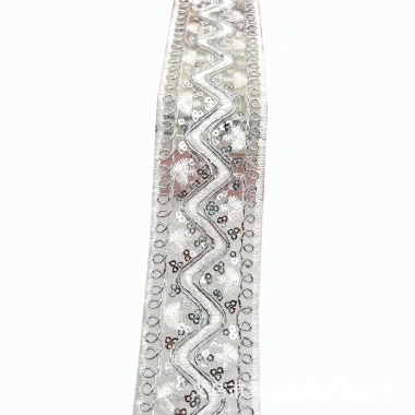 Áo Hanfu 5cm sóng rộng organza sequin thêu - phong dân tộc, giá ưu đãi 75.153 VND