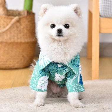 Áo Hawaii mùa hè cho chó mèo nhỏ, thoáng mát, chống nắng, khô nhanh, thời trang dễ thương Poodle Corgi