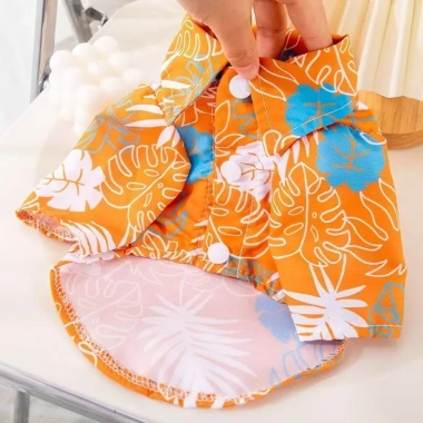 Áo Hawaii mùa hè cho chó mèo nhỏ, thoáng mát, chống nắng, khô nhanh, thời trang dễ thương Poodle Corgi