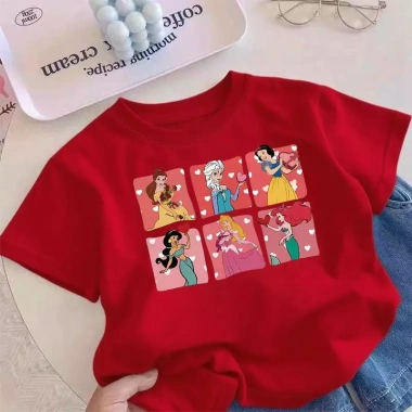 Áo hình in tròn cổ thời trang bé gái cotton thoáng mát tay ngắn giá 143.332 VND 7