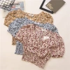 Áo hoa nhí croptop rúm ngực sexy, giảm giá 131.100 VND, trẻ trung, chất liệu thoáng mát