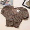 Áo hoa nhí croptop rúm ngực sexy, giảm giá 131.100 VND, trẻ trung, chất liệu thoáng mát 10