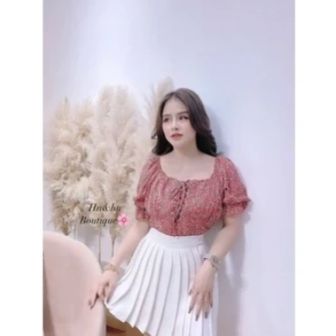 Áo hoa rút dây cổ vuông xinh cộc tay - Giá chỉ 110.400đ, giảm ngay từ 140.208đ 6 Áo hoa rút dây cổ vuông xinh cộc tay - Giá chỉ 110.400đ, giảm ngay từ 140.208đ 6