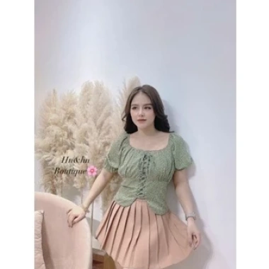 Áo hoa rút dây cổ vuông xinh cộc tay - Giá chỉ 110.400đ, giảm ngay từ 140.208đ 10 Áo hoa rút dây cổ vuông xinh cộc tay - Giá chỉ 110.400đ, giảm ngay từ 140.208đ 10