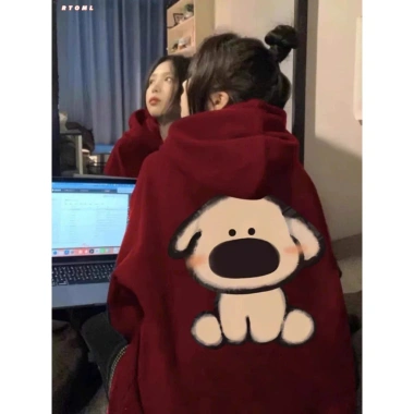 Áo hoodie 2.025 in hoạt hình tay bồng form rộng unisex cho nam nữ - RTOML 89.000₫