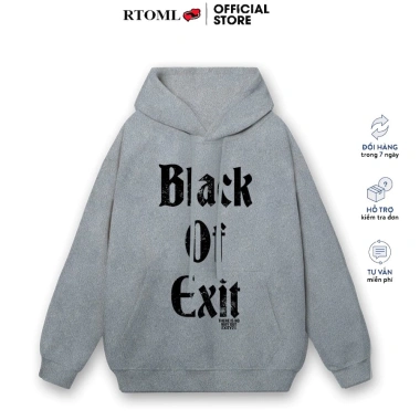 Áo hoodie 2.025 nỉ bông cotton chữ dọc ngực, thu đông rộng, RTOML - 99.000đ