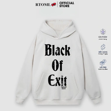 Áo hoodie 2.025 nỉ bông cotton chữ dọc ngực, thu đông rộng, RTOML - 99.000đ