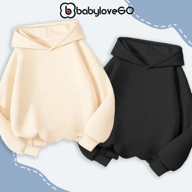Áo hoodie BabyloveGO 2.026 chất nỉ hai da ấm áp có mũ cho bé trai bé gái AN006