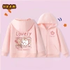 Áo Hoodie bé gái dây kéo, túi in thỏ - Thời trang trẻ em, giảm còn 250.000₫