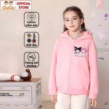 Áo Hoodie Bé Gái Kuromi Nỉ Da Cá Dày Dặn Mềm Mịn Giữ Ấm - Giá 175k (Giảm từ 217k) 9