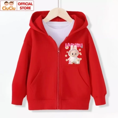 Áo Hoodie bé gái Labubu dễ thương, nỉ da cá mềm mại, giữ ấm, giảm còn 175k 6